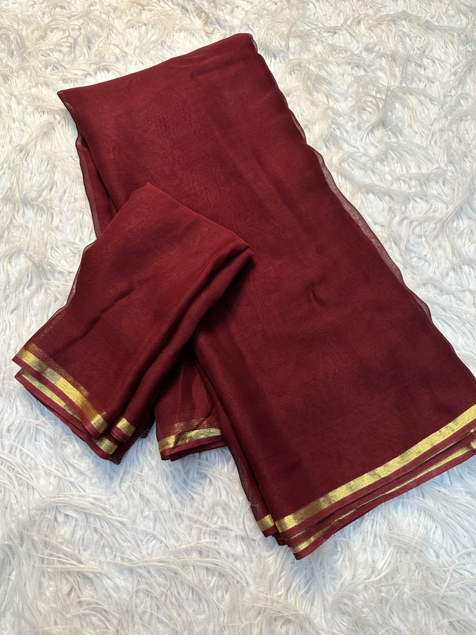 Maroon Banarasi Silk Saree