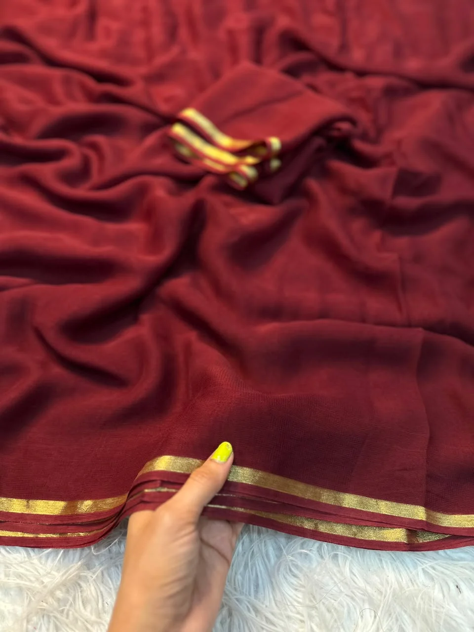 Maroon Banarasi Silk Saree